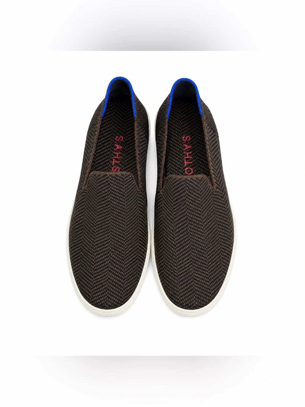Rothy's The Original Slip On Sneaker in Dark Brown Herringbone
